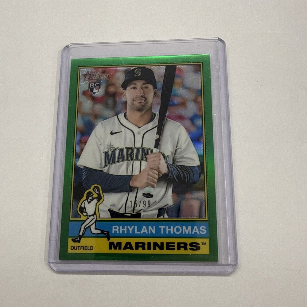Rhylan Thomas RC #543 2025 Topps Heritage High Numbers True Green Refractor /99